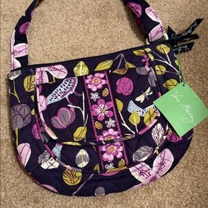 NWT Retired Vera Bradley Floral Nightingale Quilted Lizzy Crossbody Purse